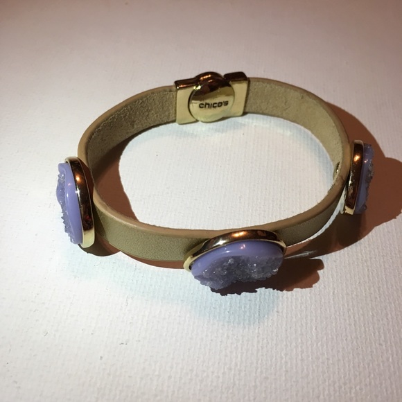 $12/2+ Chico’s Faux Druzy Lavender Bracelet Magnet - Picture 5 of 8